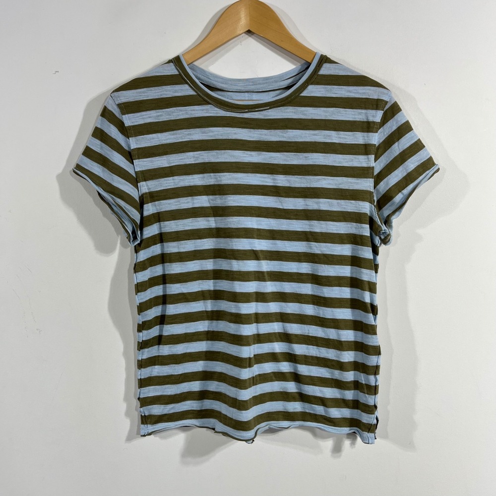 We The Free 90s Grunge Boho Striped Granola Short Sleeve Ringer T-Shirt Medium